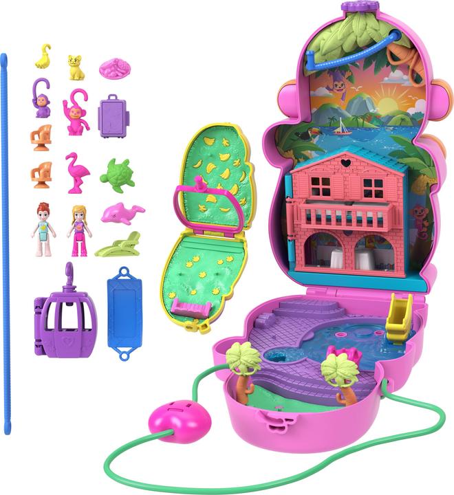 Produktbild Polly Pocket Spielset Affenmama und Baby