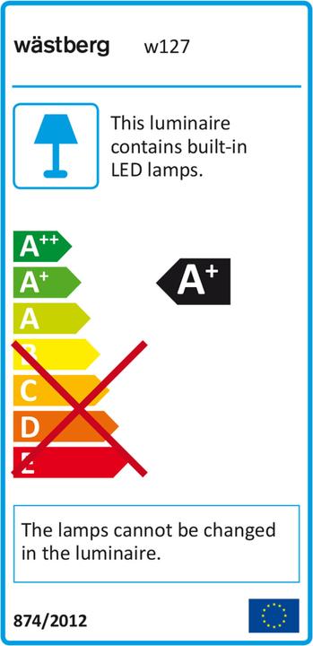 Energie-Label Wästberg W127 Winkel b2 LED Tischleuchte