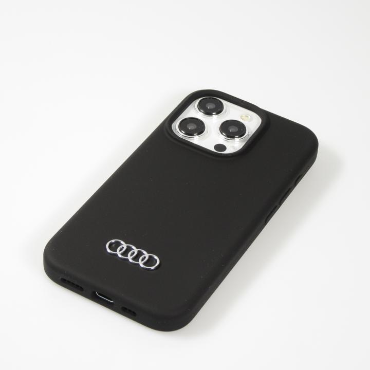 Actual product image Audi Silicone Case iPhone 15 Pro 6.1" czarny/black hardcase AU-LSRIP15P-Q3/D1-BK (Apple iPhone 15 Pro)