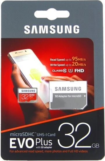 Produktbild Samsung Evo+ (32 GB, microSDHC, U1, UHS-I)