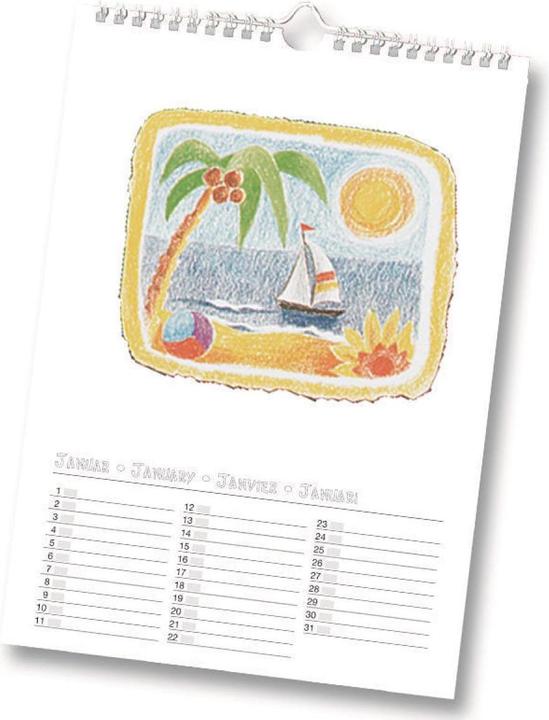 Actual product image Folia Permanent calendar (A4, German)