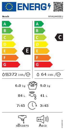 Energy Label Bosch Hausgeräte WNA14400EU