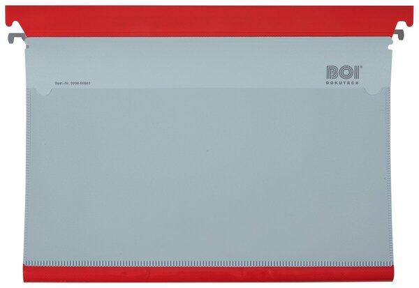 Actual product image Boi Dokutech Befundmappe OP DBMK 0-B.2, Schlauchmechanik, Kopfleiste rot, rote Planenfolie