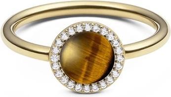 Immagine prodotto Daniel Wellington Gold-Plated Ring With Tiger's Eye And Crystals Audrey Dw0040122 (54)