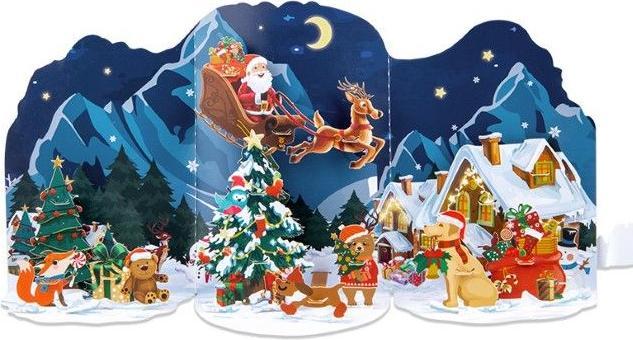 Actual product image MU Classic 3D pop-up Christmas card Saluts Series (1 pcs.)