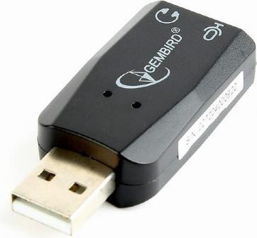 Actual product image Gembird SC-USB2.0-01 - USB 2.0 - 2 x 3.5mm - Black (USB 2.0)