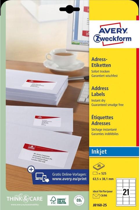 Produktbild Avery Adress-Etiketten