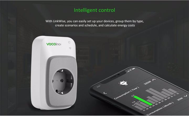 Actual product image Vocolinc Smart Adapter PM5 power socket USB night light