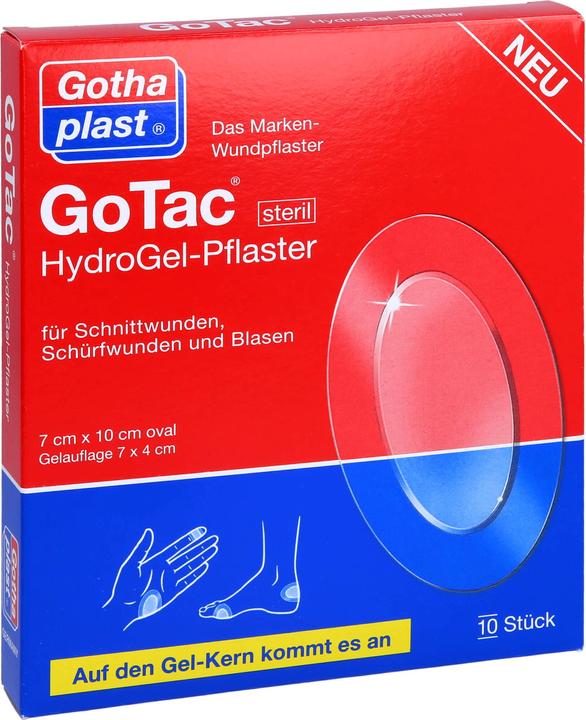 Produktbild Gothaplast GoTac HydroGel-Pflaster 7 x 10 cm steril, 10 St. Pflaster (10 x)