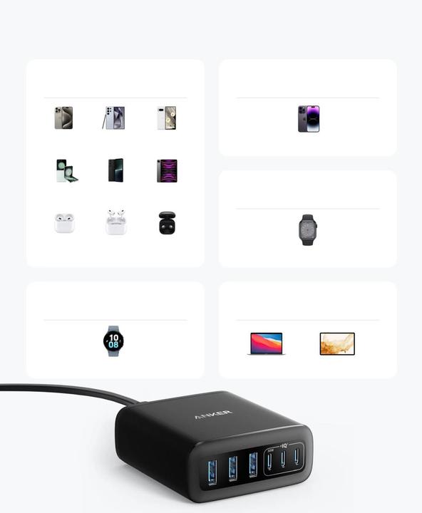 Image du produit Anker 6-in-1 Ladestation (112 W)