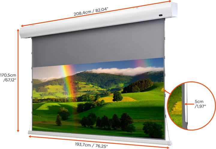 Produktbild Celexon HomeCinema Motorleinwand Tension 177 x 99 cm, 80 - Dynamic Slate ALR (16:9)