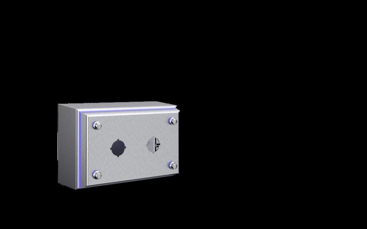 Actual product image Rittal HD push-button housing HD 1682600Stainless steel 1.4301 2 push-buttons O 22.5mm (Housing)