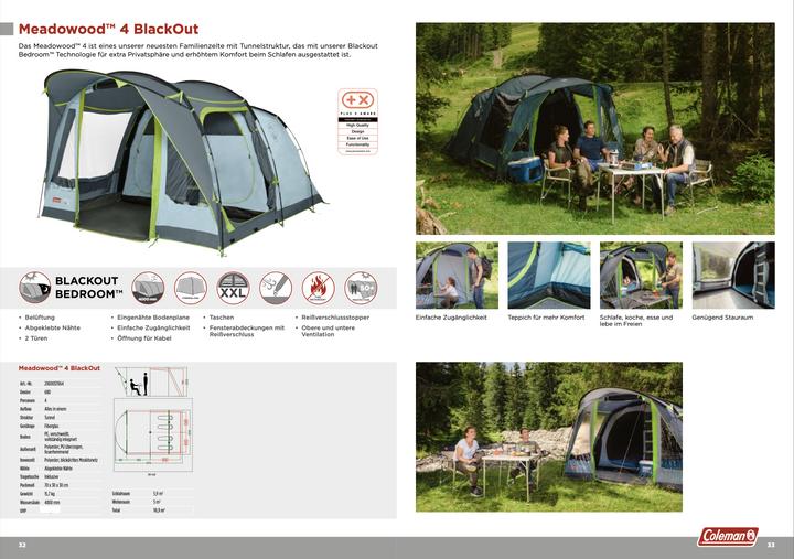 Actual product image Coleman Meadowood 4 (Tunnel tent, 15.70 kg, 4 persons)