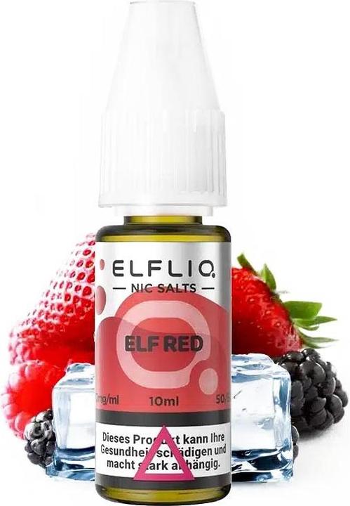 Produktbild Elfbar ELFLIQ, ELF RED 20mg (Wassermelone, Himbeere, Menthol, Erdbeere, Kirsche)
