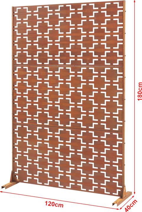 Produktbild Casa.Pro Trennwand Basciano Cortenstahl 180x120 cm Edelrost (180 x 120 x 40 cm)