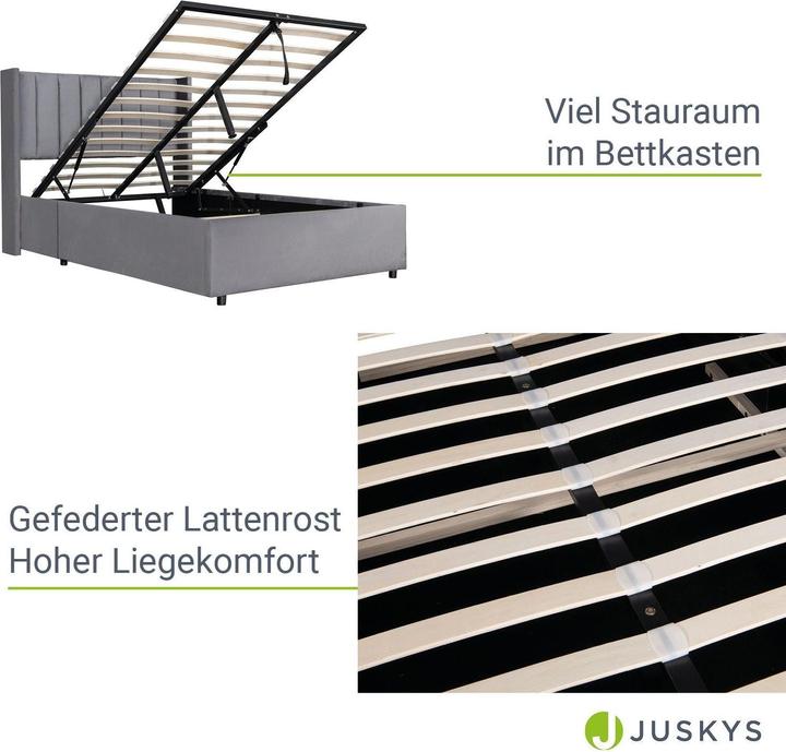 Actual product image Juskys Savona upholstered bed (120 x 200 cm)