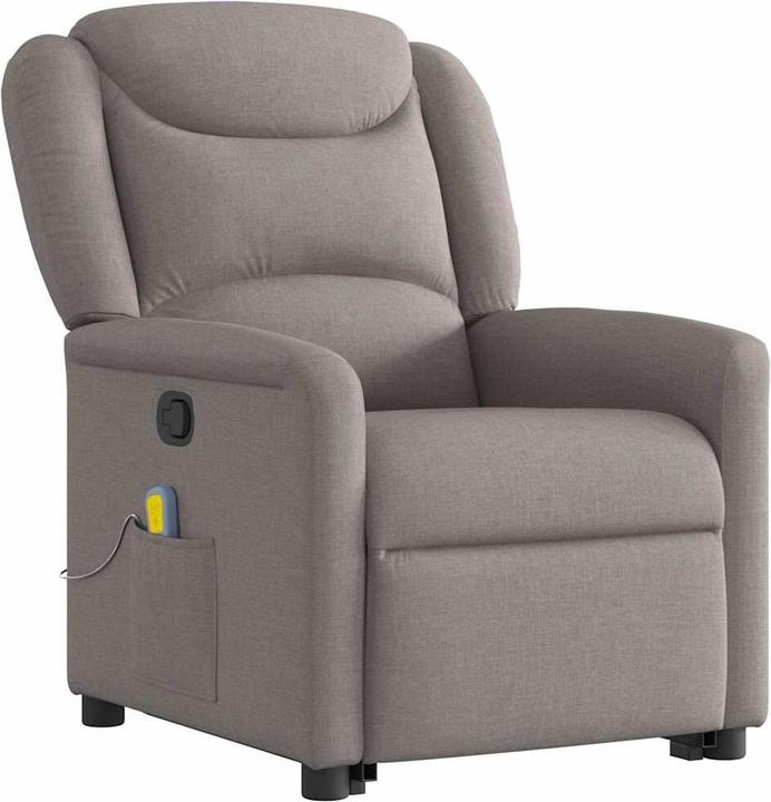 Actual product image VidaXL Massage chair with stand-up aid Taupe fabric