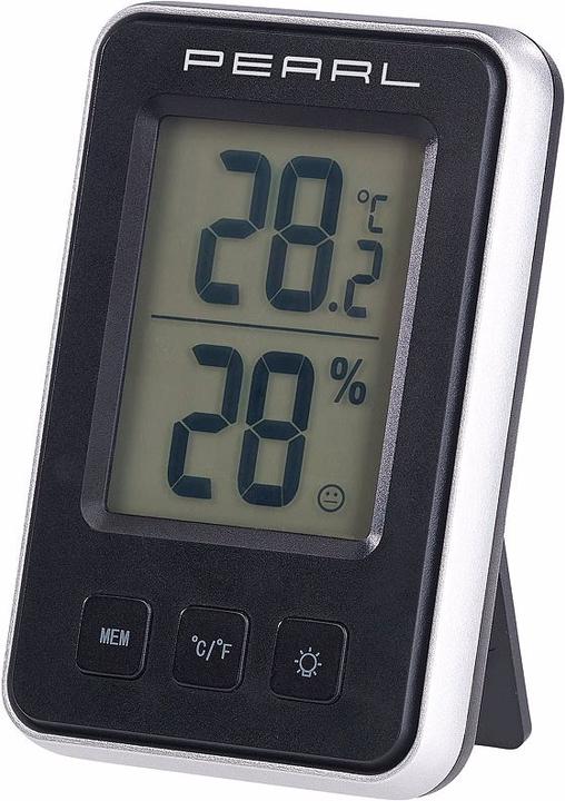 Produktbild Pearl 2er Pack Digitales Thermometer/Hygrometer mit grossem beleuchtetem LCD