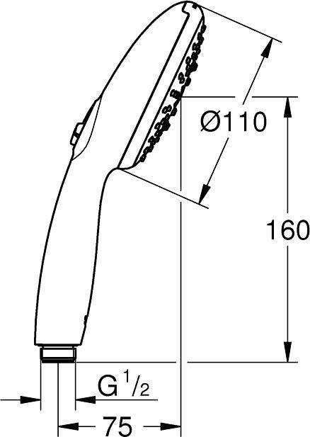 Image du produit Grohe Vitalio Start 110 3f Douchette à main chromée