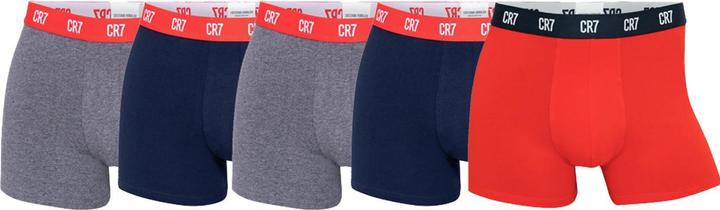 CR7 Unterhosen, 5er-Pack Grau/Navy/Rot, M (M, Pack de 5)