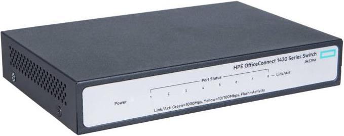 Produktbild Aruba HP 1420-8G: 8 Port Switch, 1Gbps (8 Ports)