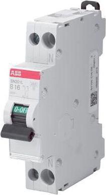 Image du produit ABB SN201 MCB Disjoncteur de type C, pôle 1P+N 1A 230V, pouvoir de coupure 4,5 kA Rail DIN-M