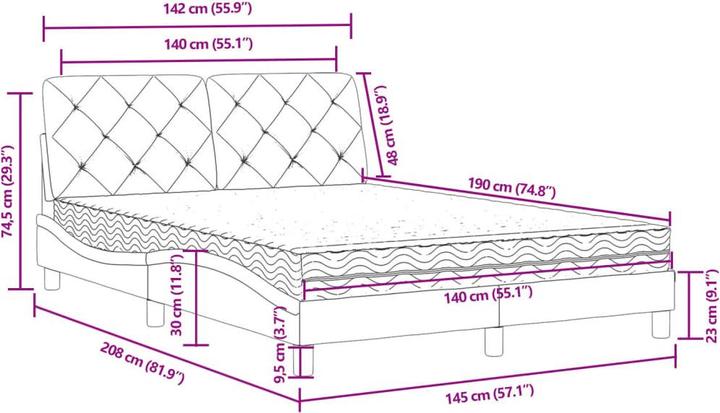 Image du produit VidaXL Julius (140 x 190 cm)