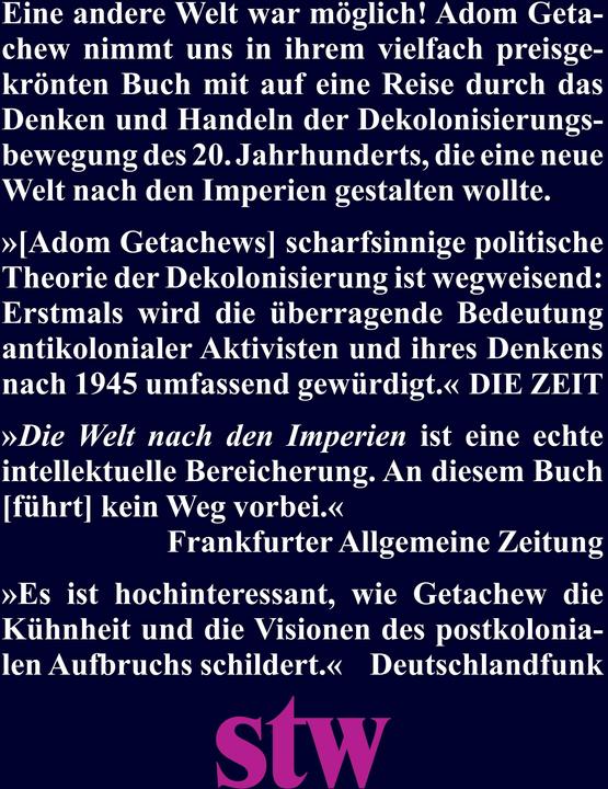 Produktbild Die Welt nach den Imperien (Deutsch, Adom Getachew, 2024)