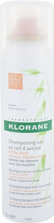 Image du produit Klorane Shampooing sec au lait d'avoine teinté | Shampooing Sec extra doux au lait d'Avoine Bruns (150 ml, Shampoing sec)