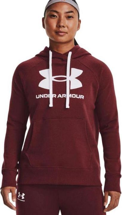 Immagine prodotto Under Armour Donna Rival Fleece Logo Felpa con cappuccio Borgogna 1356318 690 (XL)