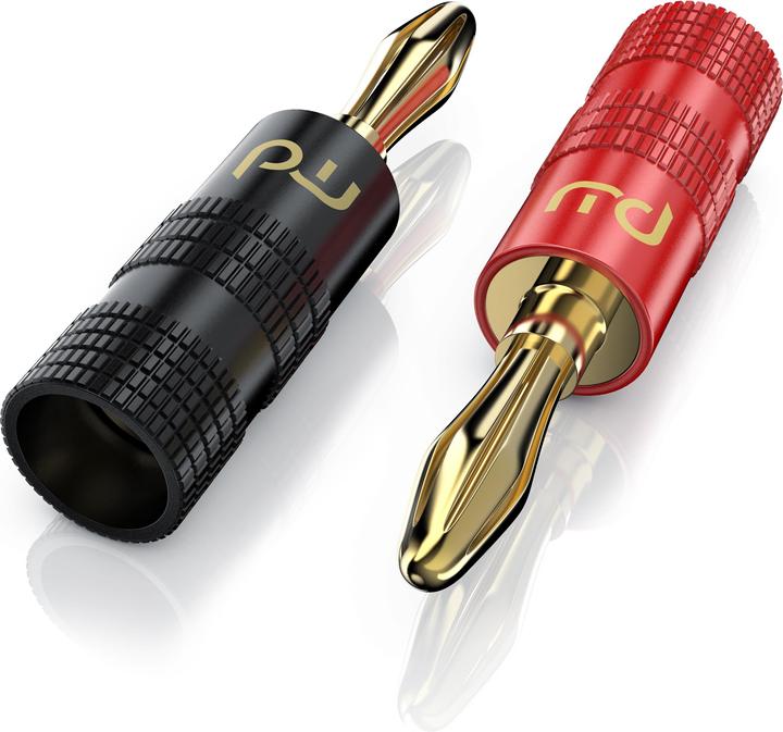 Produktbild Primewire Bananenstecker für Lautsprecher Kabel bis 6mm², Lautsprecherstecker für Verstärker, HIFI-Receiver