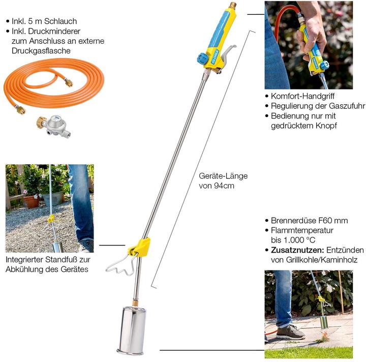 Actual product image Gloria Haus und Garten Gas flaming device