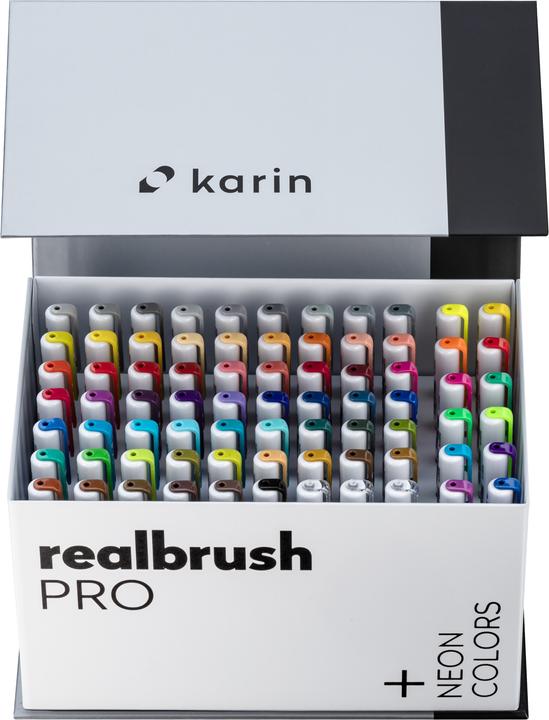 Produktbild Karin Real Brush Pen Pro 0.4mm (Mehrfarbig, 72 x)
