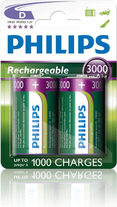 Actual product image ProPlus Philips batteries D 3000 mAh 2 pieces in blister (2 pcs., D, 3000 mAh)