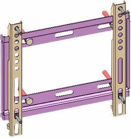 Actual product image Hikvision DS-DM1932W - Bracket for flat panel display - SPCC cold rolled steel - Black - (Mounting kit)