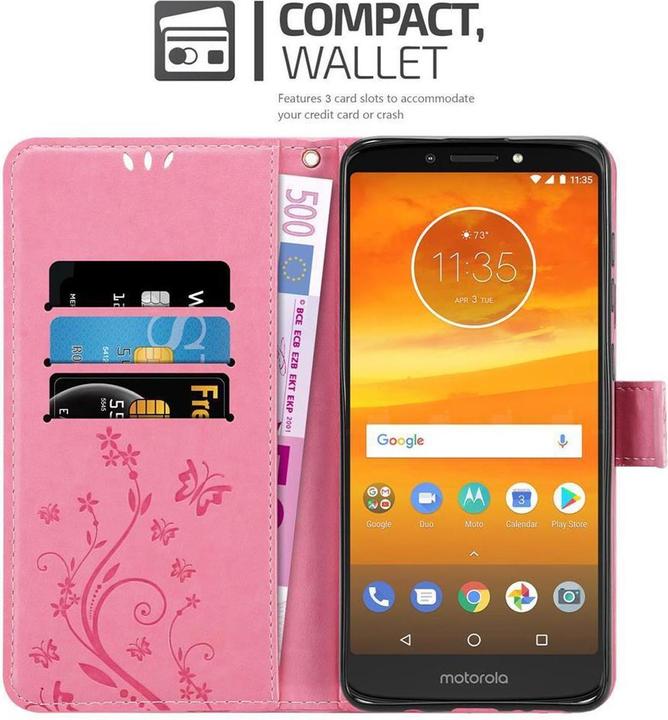 Actual product image Cadorabo Flower Book Cover (Motorola Moto E5 Plus)