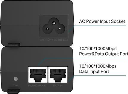 Image du produit TP-Link Adaptateur d'injecteur PoE+ TL-POE160S Ethernet LAN (RJ-45) Ports 1x10 (802,3at (PoE+), 802.3af (PoE), 30 W)