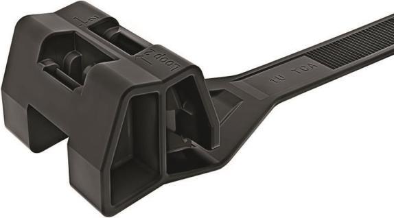 Immagine prodotto HellermannTyton Fascette di fissaggio dentate esternamente per una guida parallela 420x127 resistenti agli urti e (Fascette in plastica, 420 mm, 500 pz.)