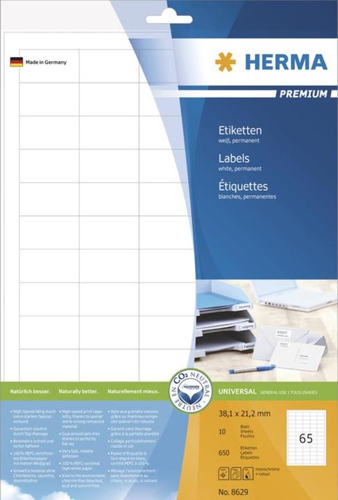 Actual product image HERMA Universal labels A4