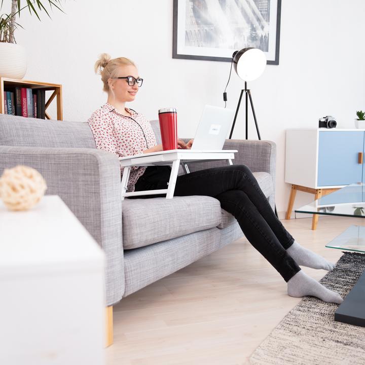 Actual product image Relaxdays Height-Adjustable Laptop Table