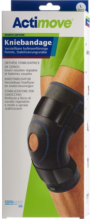 Actual product image BSN Sport Kniebandage L Pelotte Stabilisierungsstäbe (L)