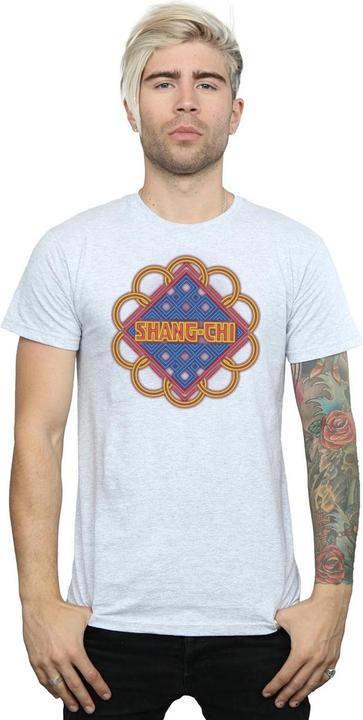 Actual product image Mens Shang-Chi And The Legend Of The Ten Rings Neon Ring Logo T-Shirt (5XL)