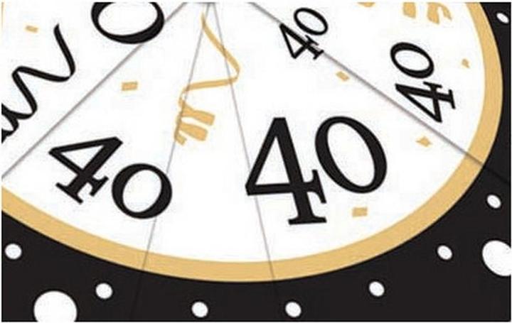 Actual product image Bristol Novelty Cocktail Umbrella 40th Birthday 12Pack Paper Wood