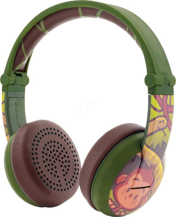 Produktbild Onanoff On Ear Stereo Headset Bluetooth® Kopfhörer Wave Affe