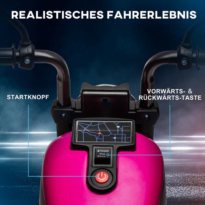 Produktbild Swisshandel24 Kinderelektro-Motorrad, 2 abnehmbare Stützräder, 1,5-3 km/h, für 1,5-3 Jahre Rosa (6 V)
