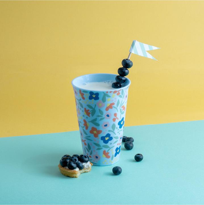 Actual product image Koziol Nora L Blooms 450 ml drinking cup, 1 piece, Sweet Blue (0.45 l, 1 x)