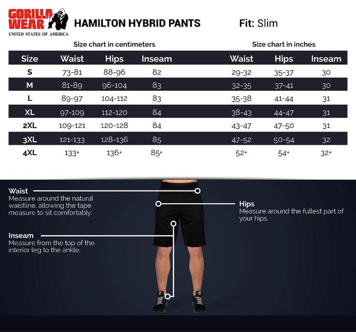 Produktbild Gorilla Wear Hamilton Hybrid Pants Black (S)