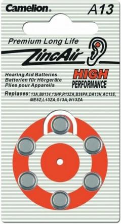Immagine prodotto Camelion A13 - Batteria usa e getta - zinco-aria - 1,4 V - 6 pezzo(i) - argento - 48 mm (6 pz., A13, 280 mAh)