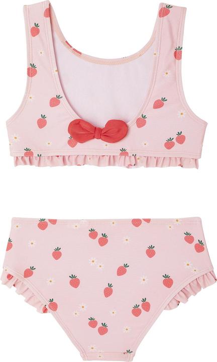 Vertbaudet Mädchen Bikini mit Erdbeeren und Volants