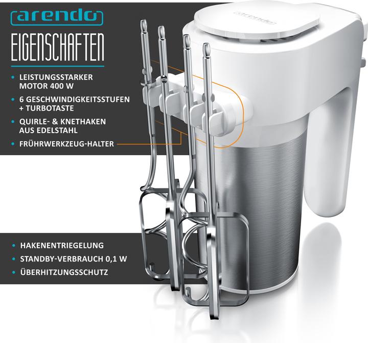 Produktbild Arendo Elektrischer Handmixer (400 W)